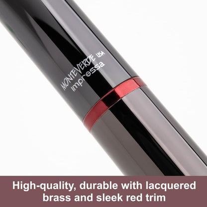 Monteverde USA Impressa Fountain Pen Gun Metal with Red Trim - Broad Point - JoWo German Nib