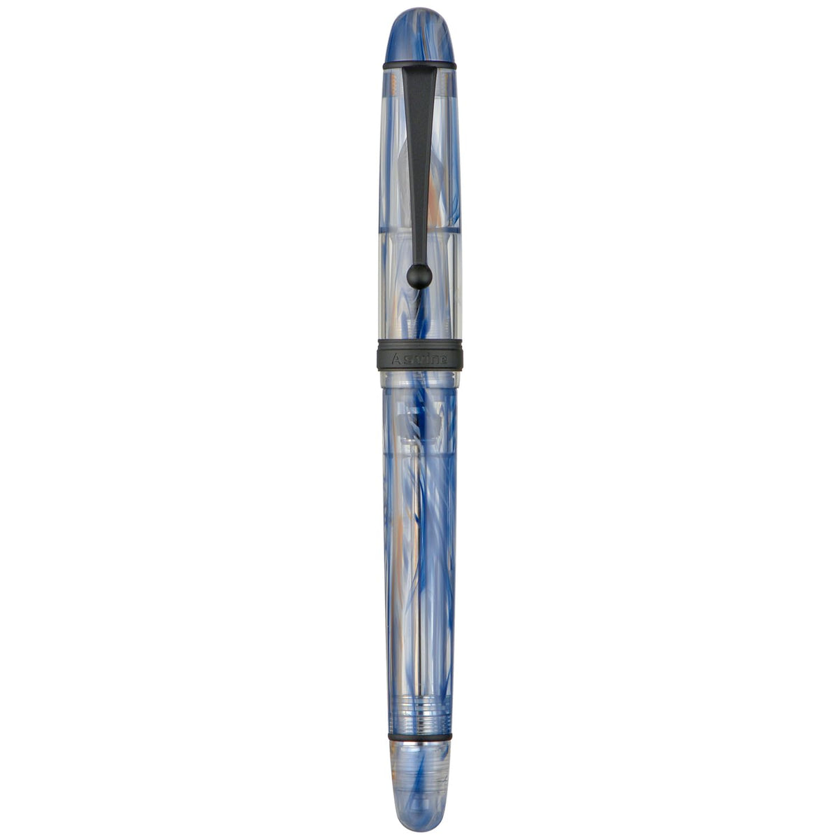 Asvine V126 Vacuum Filling Fountain Pen Extra Fine Nib, Transparent Clear Acrylic, Large-Capacity with Gift Case