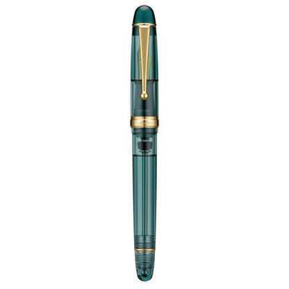 Asvine V126 Vacuum Filling Fountain Pen Extra Fine Nib, Transparent Clear Acrylic, Large-Capacity with Gift Case