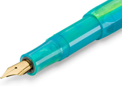 Kaweco COLLECTION Fountain Pen Marble Ocean I Premium Fountain Pen with Steel Nib for Ink Cartridges in Deep Cerulean Blue I Exclusive Pen 12.7 cm I Nib: F (Fine)