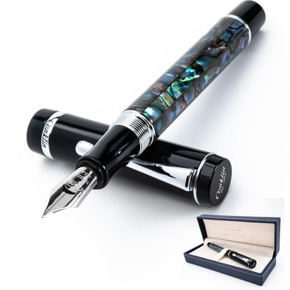 Conklin Duragraph Fountain Pen Ice Blue - Fine Nib, Elegant Writing Instrument with Cool Blue Finish