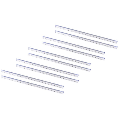 Triangular Ruler 20cm 10 Piece Plastic Set for Drafting Practice
