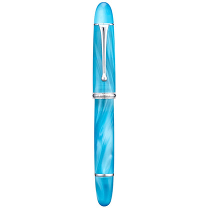 Asvine V800 Fountain Pen – Vacuum Filling System with Large Ink Capacity – Smooth Number 8 Fine Nib with Gift Case and Wrench- Green Acrylic