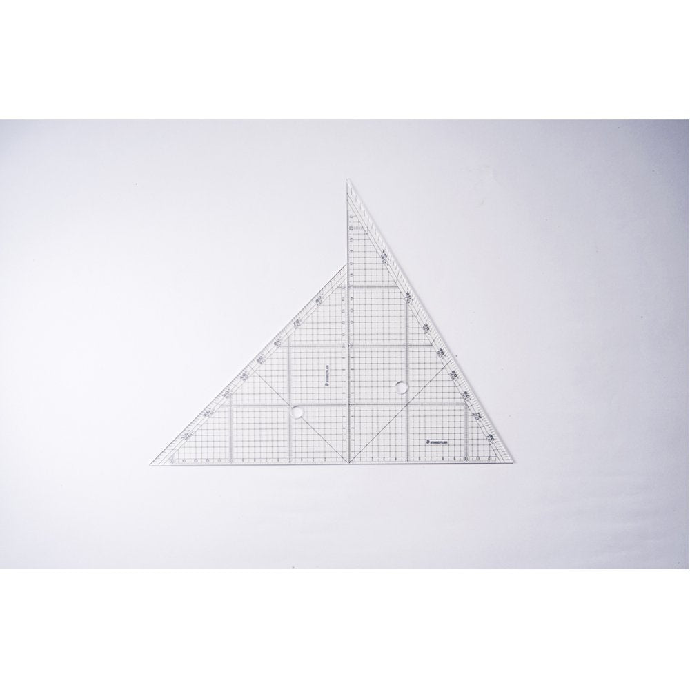 STAEDTLER 966 24 Triangle Ruler Drawing Set for Layout 9.4 inches (24 cm)