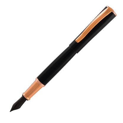 Monteverde USA Impressa Fountain Pen Gun Metal with Red Trim - Broad Point - JoWo German Nib