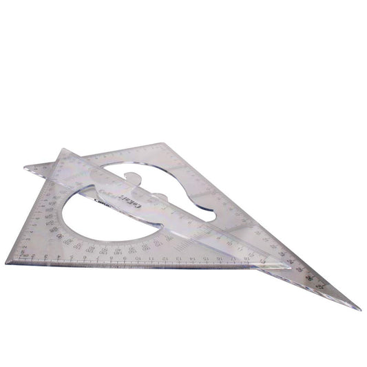 30CM Large Triangle Ruler Square Set Plastic Triangular Scale Architectural Ruler for Students Homeschoolers Architects Engineers 1pcs, (Bettomshin)