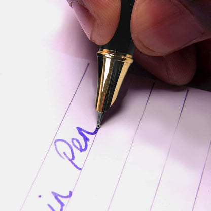Dryden Designs Fountain Pen - Medium Nib and Fine Nib | Includes Luxury Box, 6 Ink Cartridges - 3 Black 3 Blue and Ink Refill Converter - Mysterious Blue