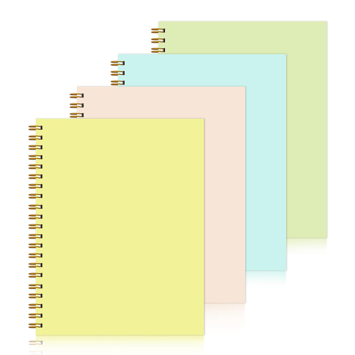 Lined Spiral Notebook 8.5"x11" 4 Pack Hardcover Journal 100GSM