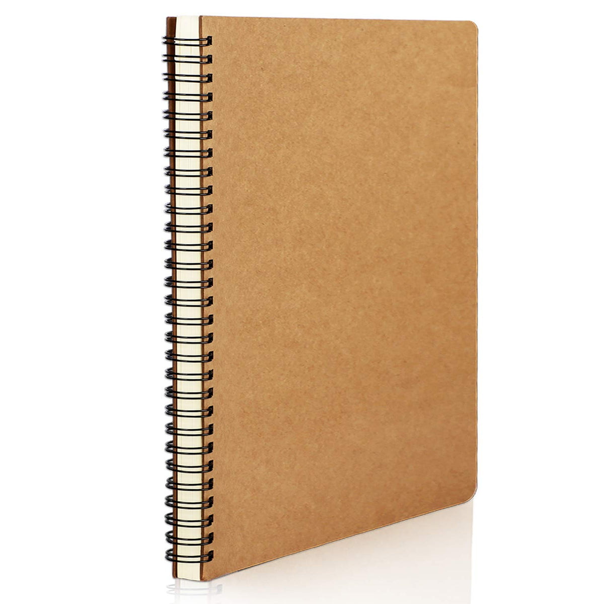 EUSOAR Spiral Ruled Notebook, A5 3packs 5.5"X8.3" 120 Pages Lined Travel Writing Notebooks Journal, Memo Notepad Sketchbook, Office Business Subject Diary Ruled Spiral Book Journal-Coffee Cover