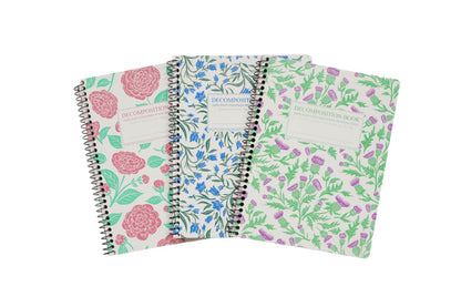 Decomposition Bluebells College Ruled Spiral Notebooks – 9.75 x 7.5 Journal with 160 Lined Pages – Notebooks for School Supplies, Home & Office – 100% Recycled Paper – Made in USA