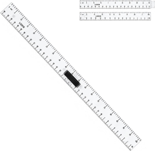 39 Inch Strong Magnetic Straight Ruler and Protractor Geometry Teaching Kit