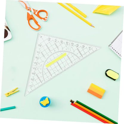 Plastic Geometry Set Drawing Triangle Rulers for Precise Angles 5pcs