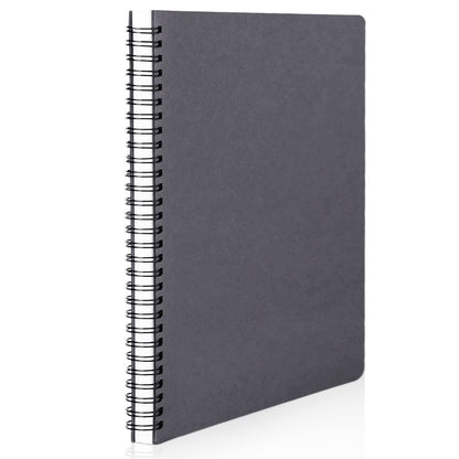 EUSOAR Spiral Ruled Notebook, A5 3packs 5.5"X8.3" 120 Pages Lined Travel Writing Notebooks Journal, Memo Notepad Sketchbook, Office Business Subject Diary Ruled Spiral Book Journal-Coffee Cover
