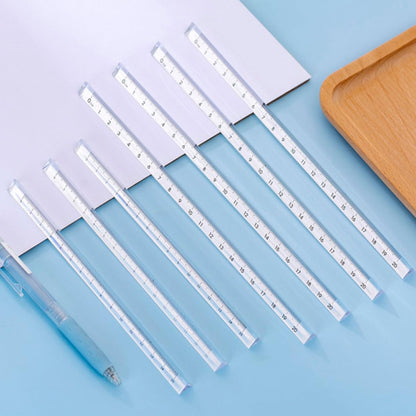 Triangular Ruler 20cm 10 Piece Plastic Set for Drafting Practice