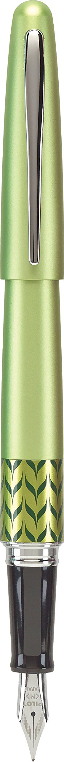 PILOT MR Retro Pop Collection Fountain Pen in Gift Box, Purple Barrel with Elipse Accent, Medium Point Stainless Steel Nib, Refillable Black Ink (91444)