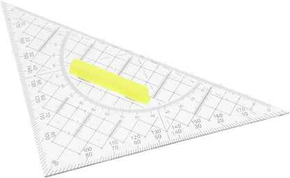 Plastic Geometry Set Drawing Triangle Rulers for Precise Angles 5pcs