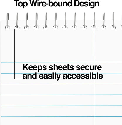 Staples Steno Notepads, 6x9 Inch, Gregg Ruled, Wirebound, 12-Pack