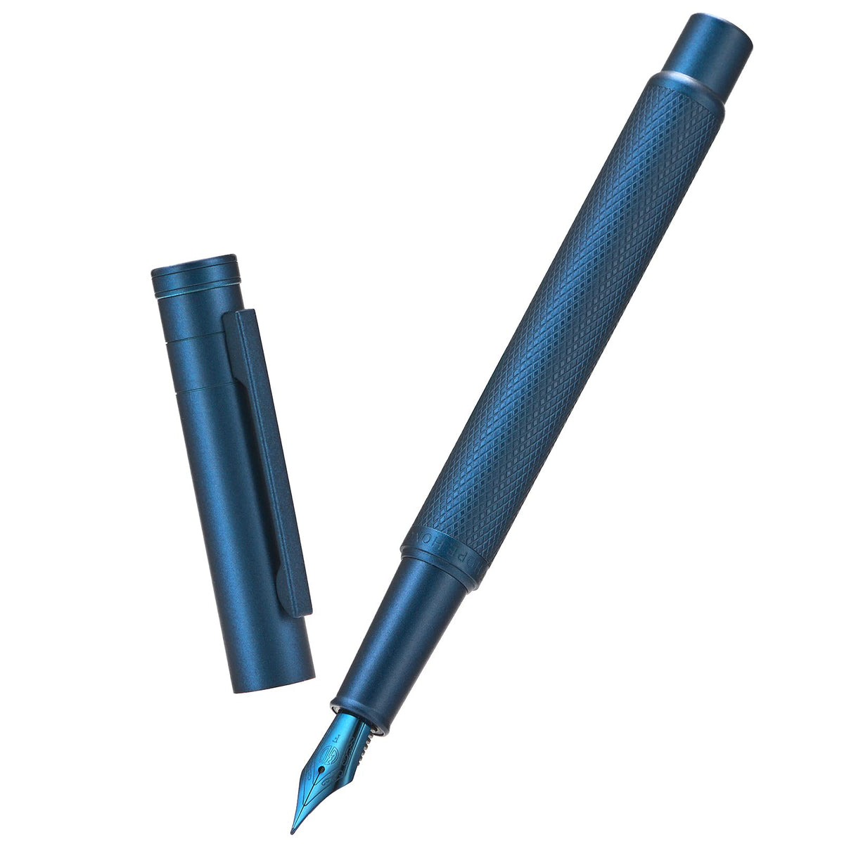 Asvine Dark Green Forest Fountain Pen Extra Fine Nib Classic Design with Converter and Metal Pen Case Set