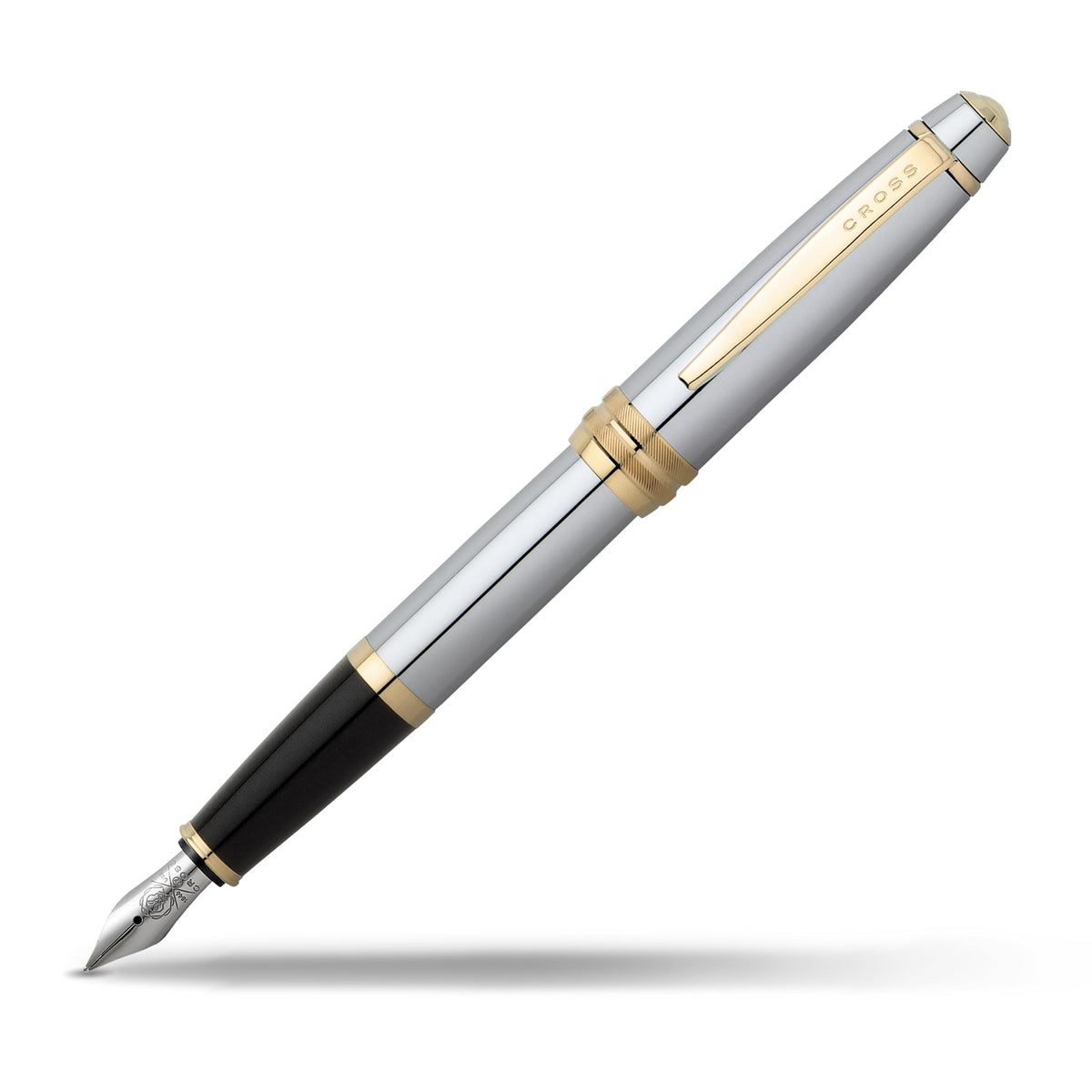 Cross Bailey Matte Black Lacquer Fine Nib Fountain Pen, Black Ink