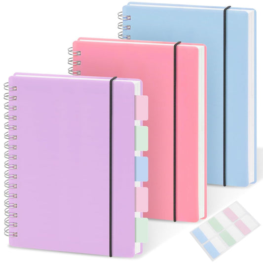 MSTONAL 3 Pack Small Spiral Notebook College Ruled Pocket Size A6 4.3"x5.7"