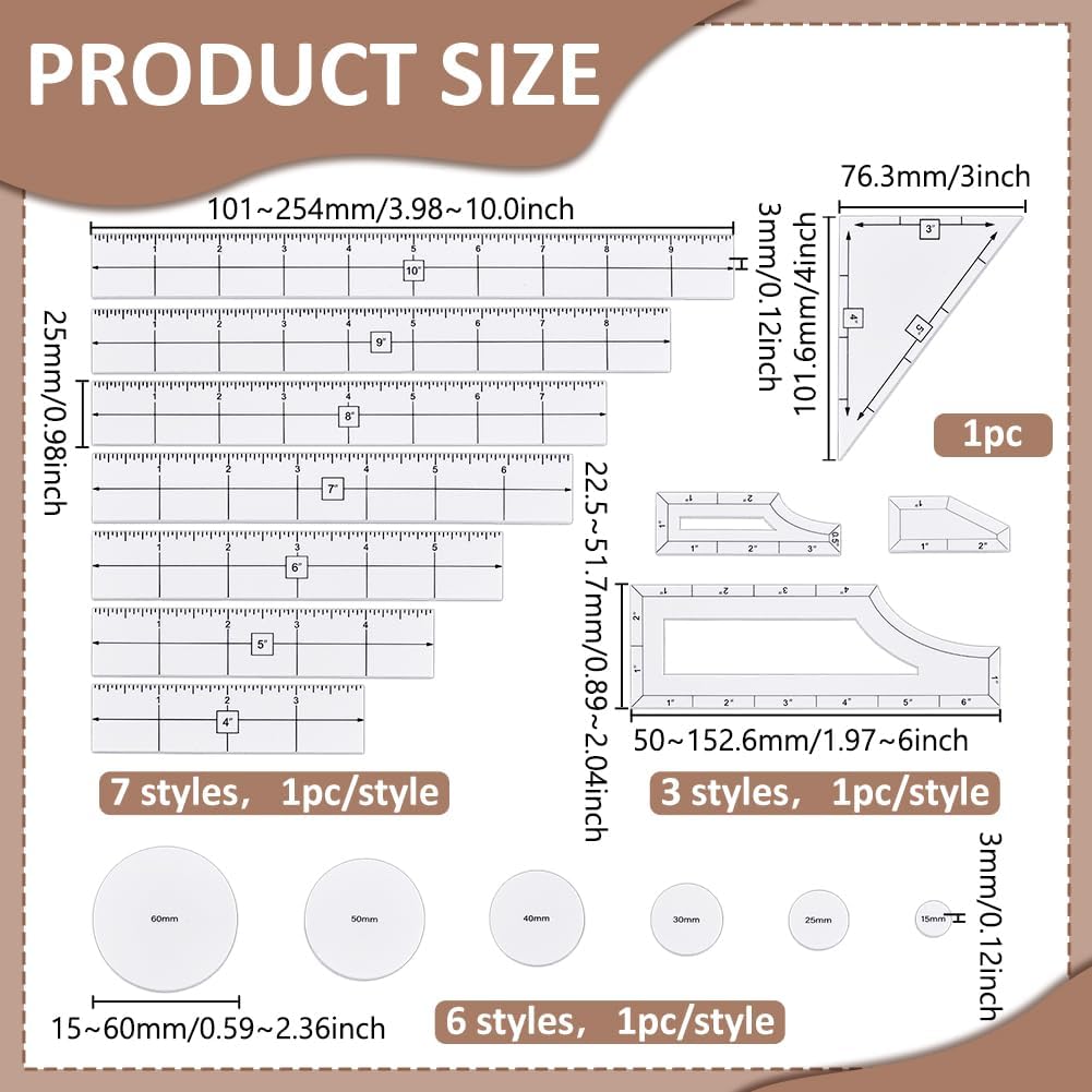 BENECREAT 17PCS Objective Point Markers, Acrylic Ruler Objective Makers Set, Round Objective Marker Gaming Accessory, War Games Measuring Ruler for Tabletop Wargames Templates Set (White)