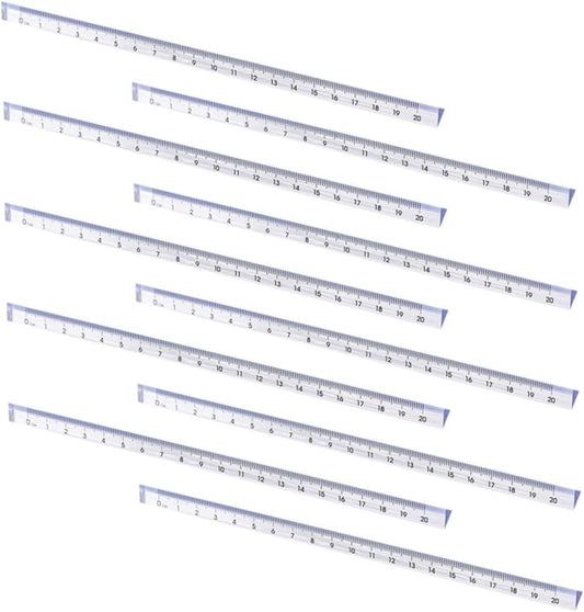 Scale Ruler 20cm 10Pcs Plastic Drawing Tool for School