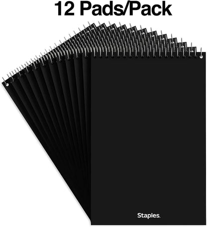 Staples Steno Notepads, 6x9 Inch, Gregg Ruled, Wirebound, 12-Pack
