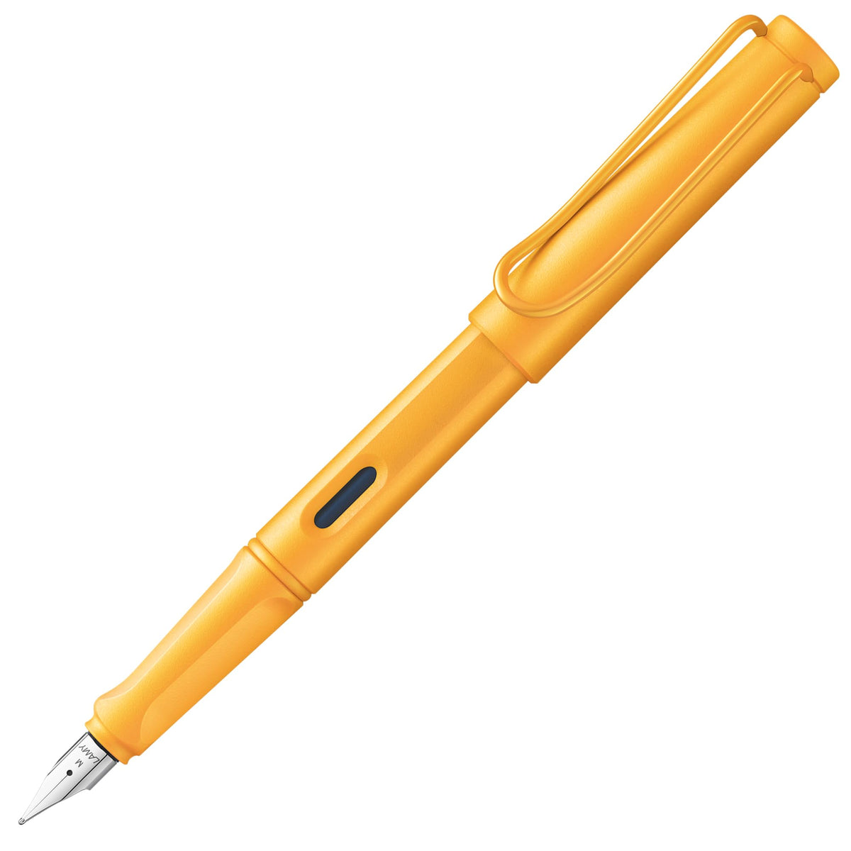 LAMY safari yellow - Fountain Pen with ergonomic grip & polished steel nib in size M - ideal for any Writing & Calligraphy - including LAMY T 10 blue cartridge - Right-Handed