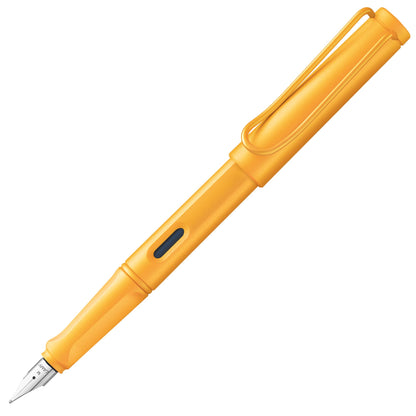LAMY safari blue - Fountain Pen with ergonomic grip & polished steel nib in size F - ideal for any Writing & Calligraphy - including LAMY T 10 blue cartridge - Right-Handed