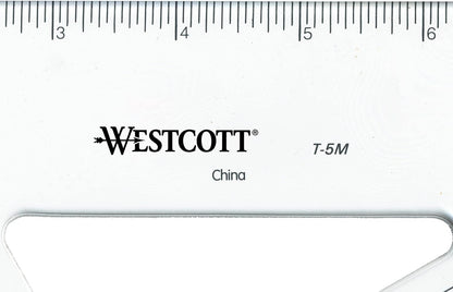 Westcott Grid Triangle, 12", 30/60 Degree, Transparent (T-5M)