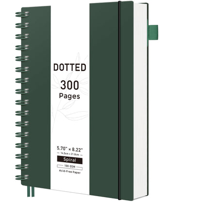 RETTACY Spiral College Ruled Notebook, 300 Pages, A5 Size (5.7" x 8.2")