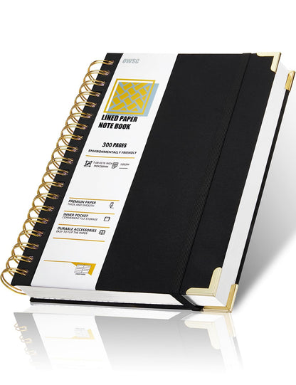 OWSC Lined Spiral Notebook, Hardcover 7.1 x 10 IN B5 Notebook, 3 Pack Mix
