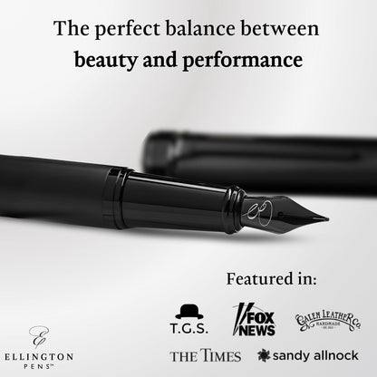 Luxury Fountain Pen Set for Writing, Refillable Ink Converter, Gift Box