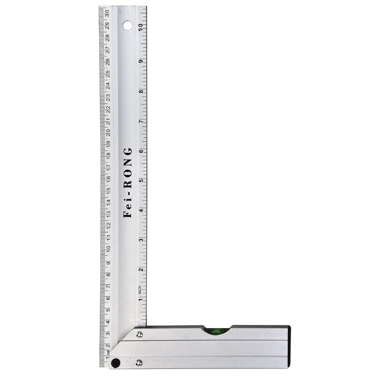 FEIRONG 3-in-1 Carpenter Square Tools,7" Triangle Square 10" L Shaped Ruler and Carpenter Pencil,Framing Square for Furniture and Cabinet Making