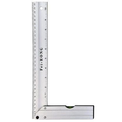 FEIRONG 3-in-1 Carpenter Square Tools,7" Triangle Square 10" L Shaped Ruler and Carpenter Pencil,Framing Square for Furniture and Cabinet Making