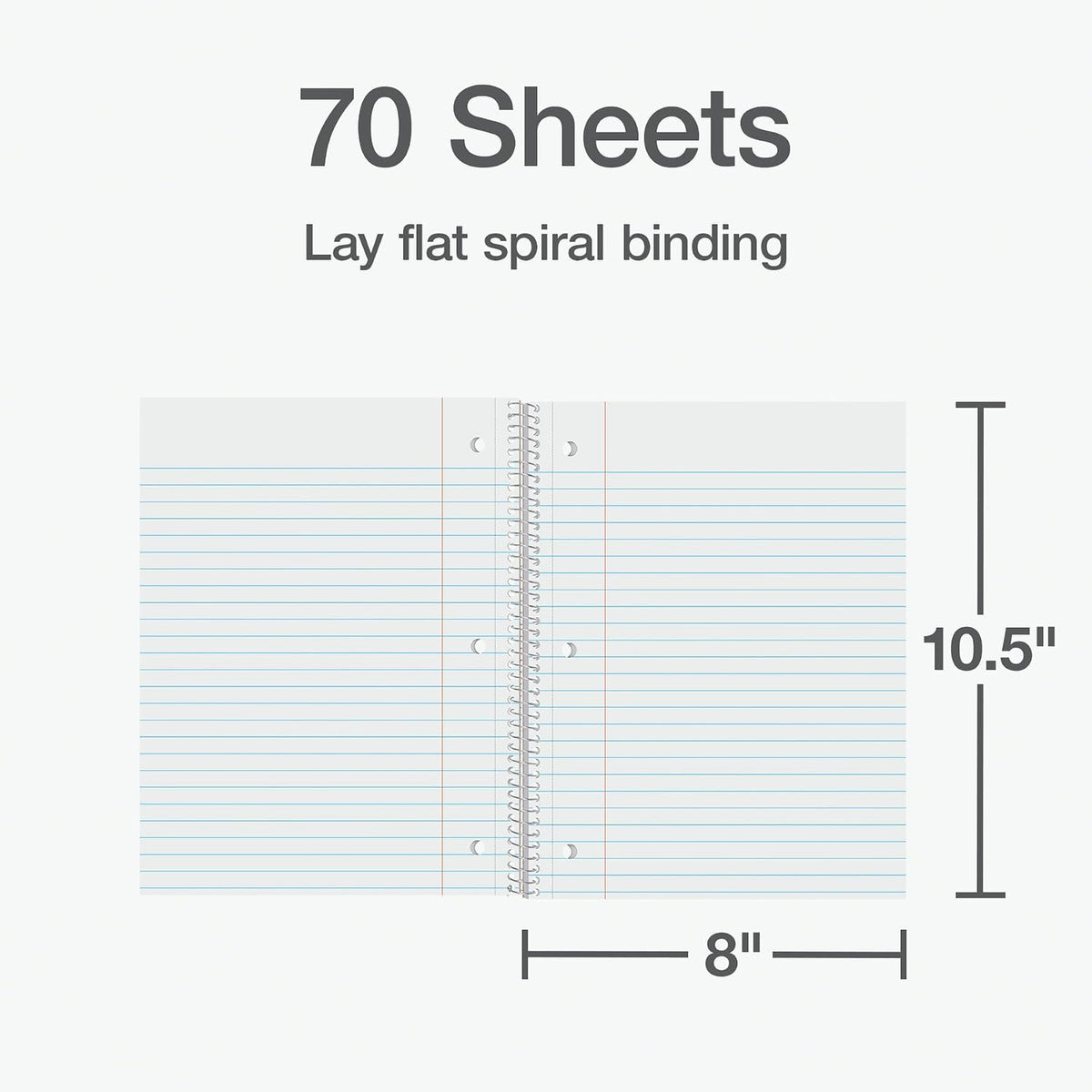 Oxford Spiral Notebook Bulk 12 Pack, 1 Subject, College Ruled, Black