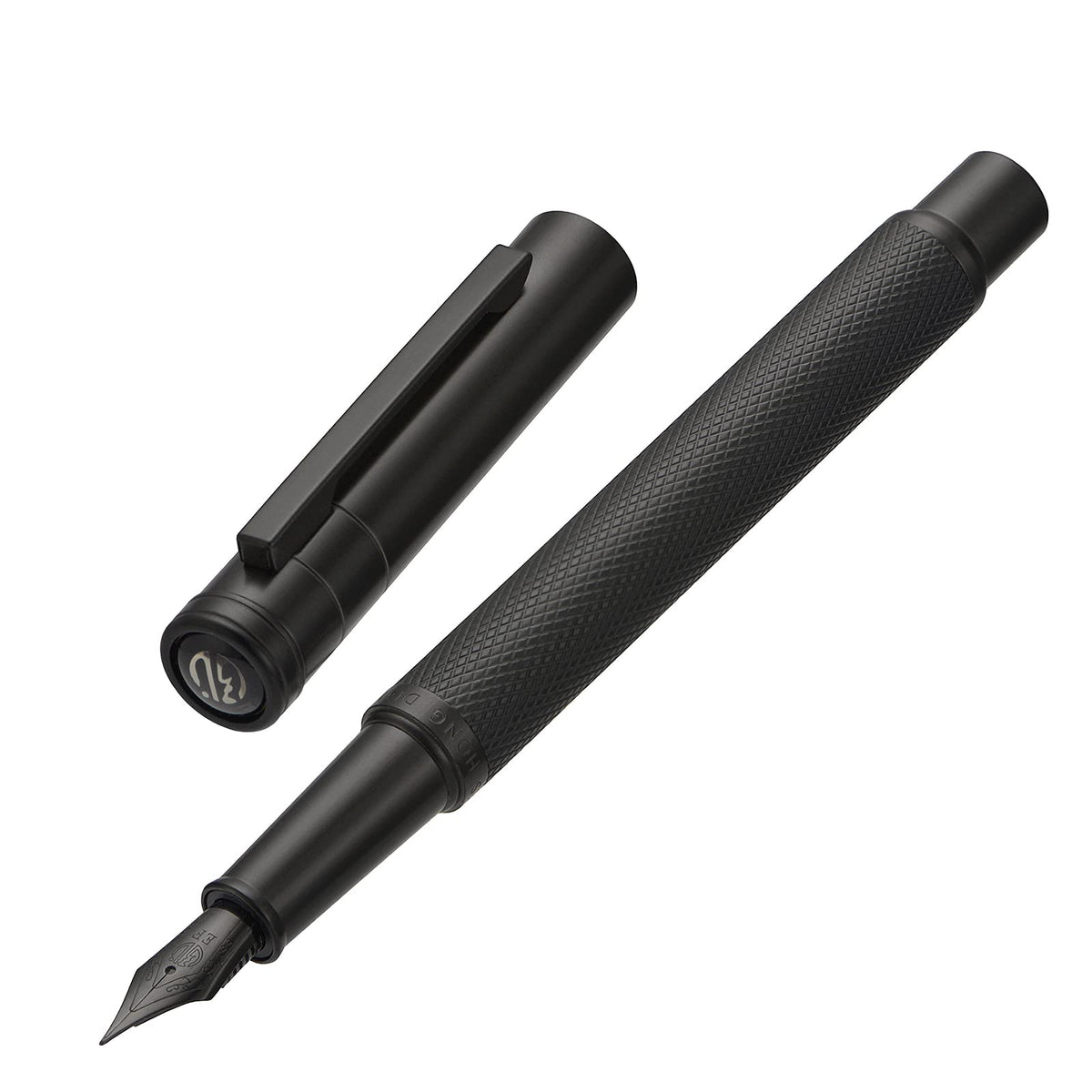 Asvine Black Forest Fountain Pen Fine Nib, Ink Cartridge Not Included, Classic Design with Converter and Metal Pen Case Set