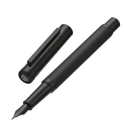 Asvine Black Forest Fountain Pen Fine Nib, Ink Cartridge Not Included, Classic Design with Converter and Metal Pen Case Set