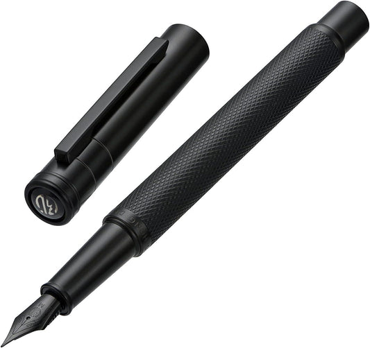 Hongdian Black Forest Fountain Pen Medium Nib Classic Design with Converter and Metal Pen Case Set
