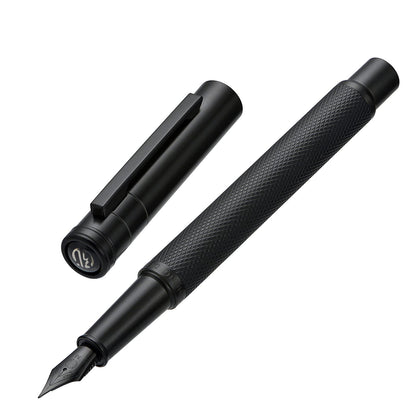 Asvine Black Forest Fountain Pen Fine Nib, Ink Cartridge Not Included, Classic Design with Converter and Metal Pen Case Set