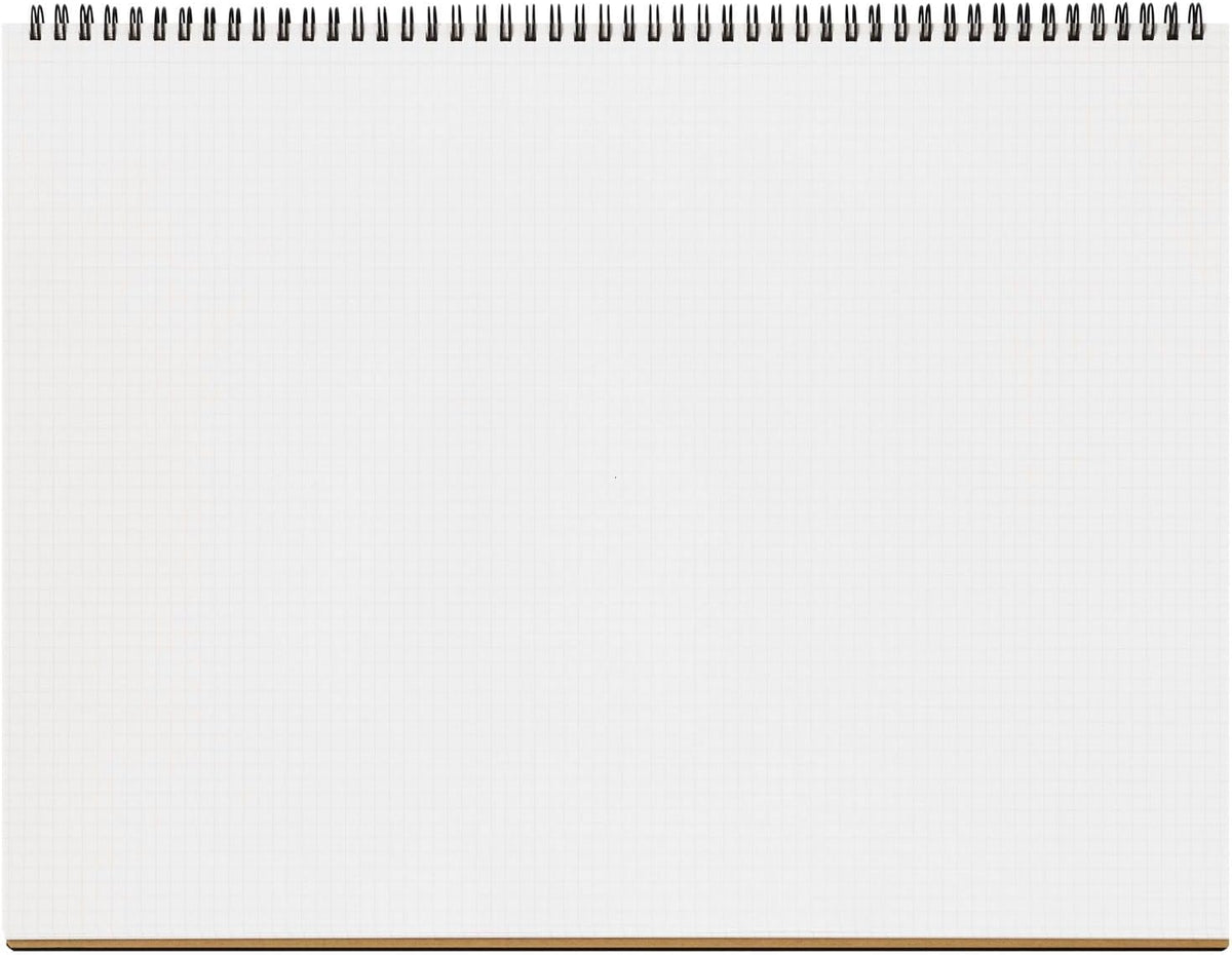 Maruman Mnemosyne Spiral Notebook, Horizontal A3, 11.69"x16.54", 5mm Grid