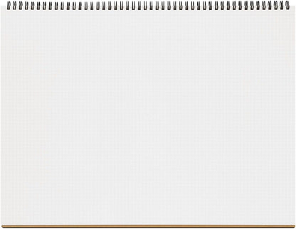 Maruman Mnemosyne Spiral Notebook, Horizontal A3, 11.69"x16.54", 5mm Grid