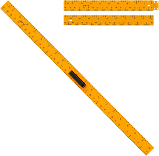 39 Inch Strong Magnetic Straight Ruler and Protractor Geometry Teaching Kit