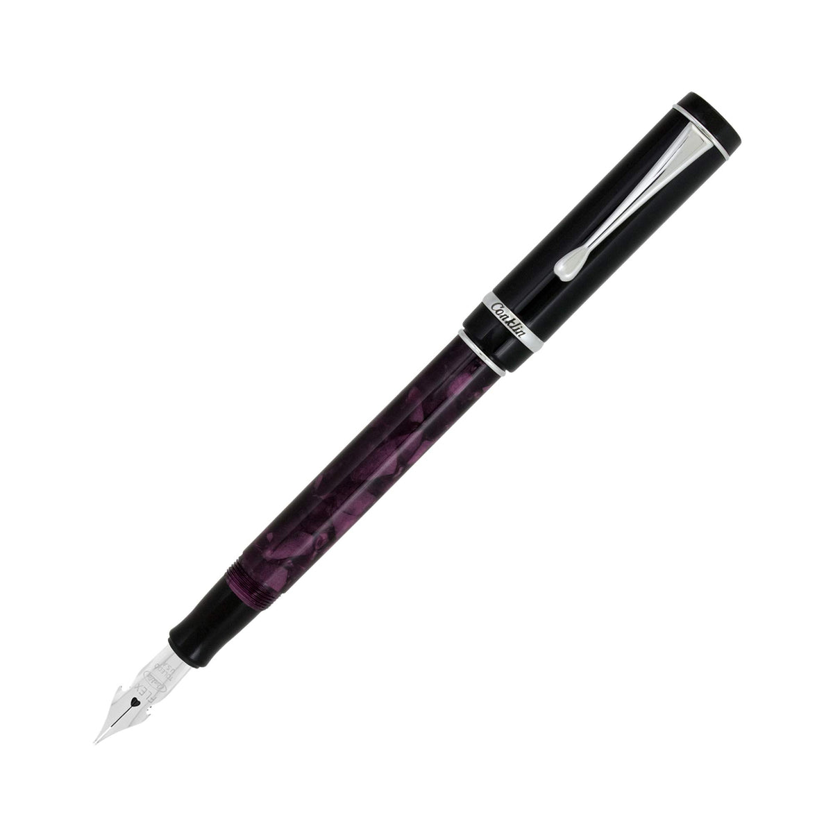 Conklin Duragraph Fountain Pen Ice Blue - Fine Nib, Elegant Writing Instrument with Cool Blue Finish