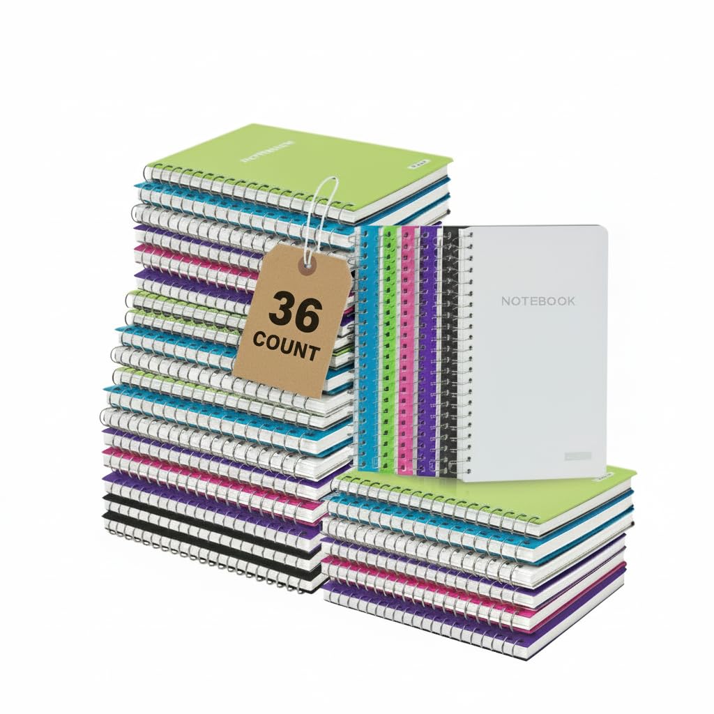 BAZIC PRODUCTS College-Ruled Personal Assignment Notebook, 5x7, 6-Set