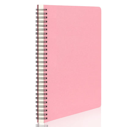 EUSOAR Spiral Ruled Notebook, A5 3packs 5.5"X8.3" 120 Pages Lined Travel Writing Notebooks Journal, Memo Notepad Sketchbook, Office Business Subject Diary Ruled Spiral Book Journal-Coffee Cover
