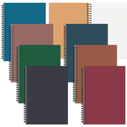 gisgfim 8 Pack Spiral Notebook A5 8.3 x 5.7 Inch College Ruled Spiral Journal Notebook 100 Pages/50 Sheets School Professional Journaling Notebooks for Business Work School Office Supplies(Colorful)