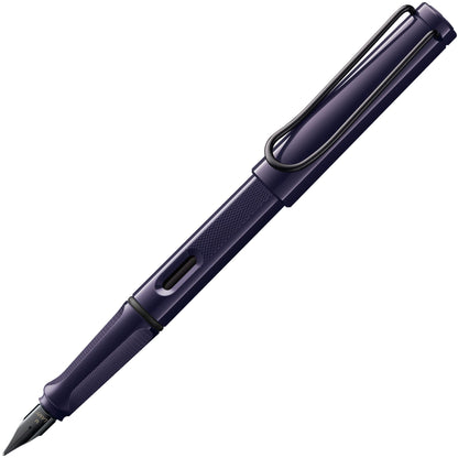 LAMY safari blue - Fountain Pen with ergonomic grip & polished steel nib in size F - ideal for any Writing & Calligraphy - including LAMY T 10 blue cartridge - Right-Handed