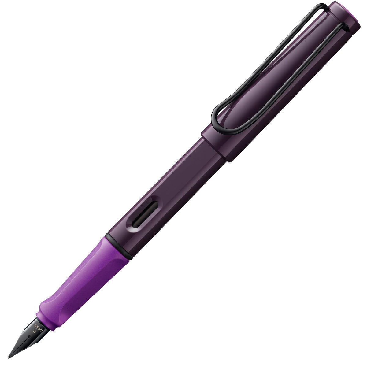 LAMY safari blue - Fountain Pen with ergonomic grip & polished steel nib in size F - ideal for any Writing & Calligraphy - including LAMY T 10 blue cartridge - Right-Handed