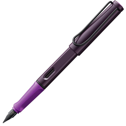 LAMY safari blue - Fountain Pen with ergonomic grip & polished steel nib in size F - ideal for any Writing & Calligraphy - including LAMY T 10 blue cartridge - Right-Handed
